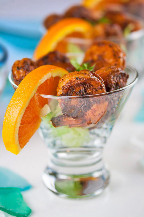 Chipotle Orange Shrimp Cocktail for Valentine's Day © 2018 Jane Bonacci, The Heritage Cook