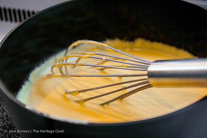 Creamy cheese sauce; Gluten Free Creamy Rice and Cheese © 2018 Jane Bonacci, The Heritage Cook