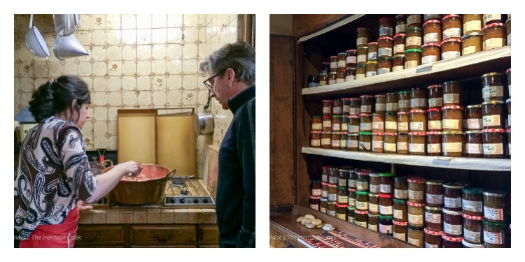Jamie and The Artist making jam in Chinon; Oranges in Spiced Wine Syrup and Scenes from Chinon © 2018 Jane Bonacci, The Heritage Cook