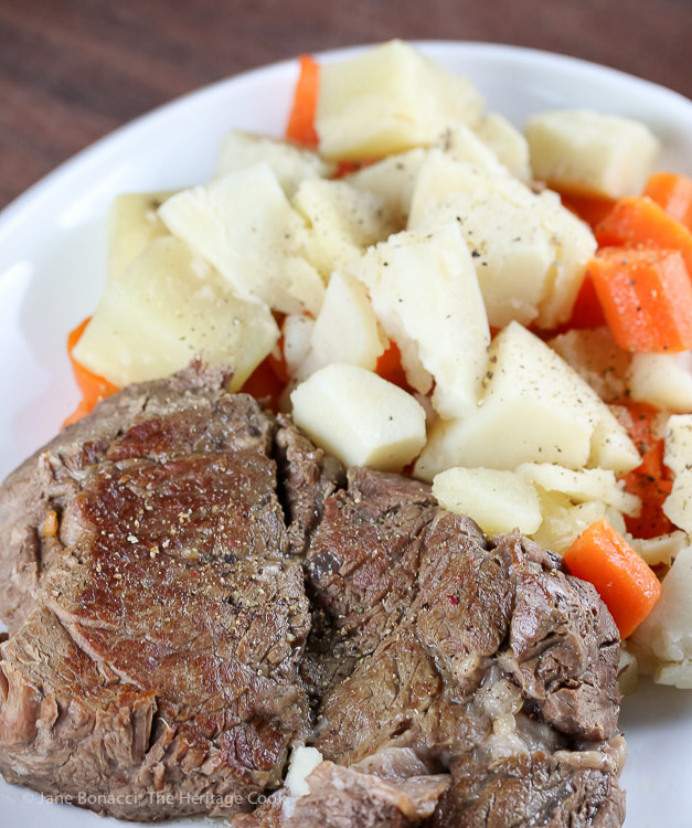 Instant Pot Chuck Roast with Potatoes and Carrots (Gluten-Free) © 2018 Jane Bonacci, The Heritage Cook; www.theheritagecook.com