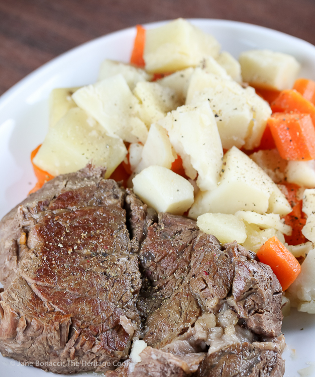 Instant Pot Chuck Roast with Potatoes and Carrots (Gluten-Free) © 2018 Jane Bonacci, The Heritage Cook; www.theheritagecook.com