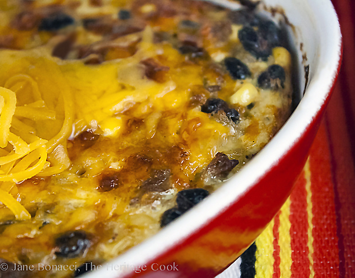 Green Chile Egg Sausage Casserole © 2018 Jane Bonacci, The Heritage Cook