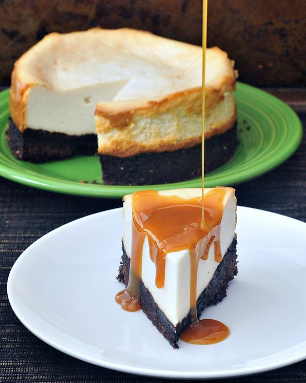 Brownie Bottomed Cheesecake; 7 Great Chocolate Desserts for Mother's Day 2018 assembled by Jane Bonacci, The Heritage Cook