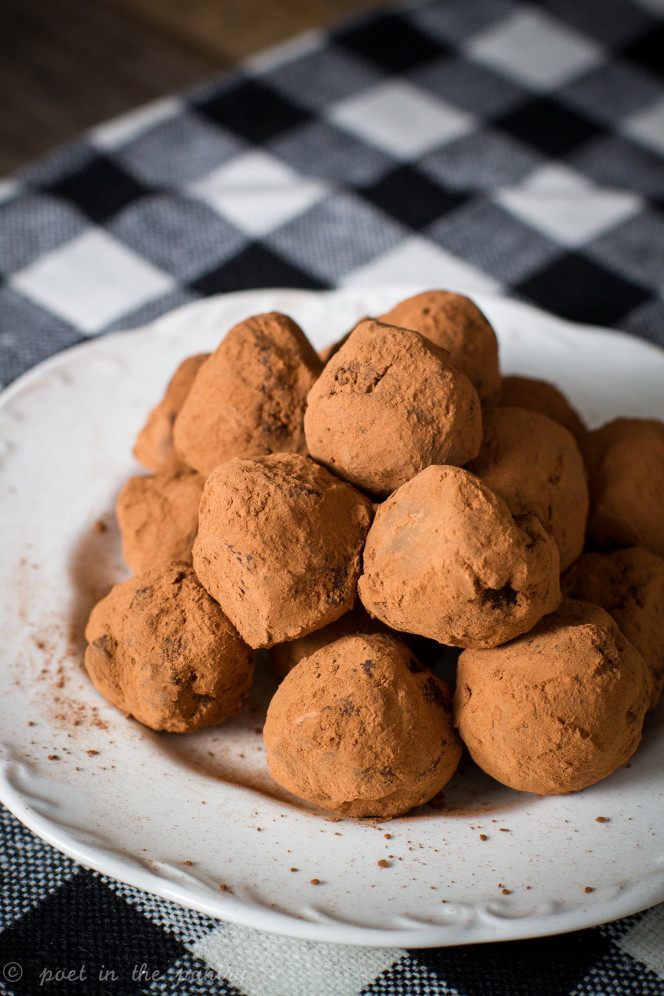 handmade ginger orange chocolate truffles; 7 Great Chocolate Desserts for Mother's Day 2018 assembled by Jane Bonacci, The Heritage Cook