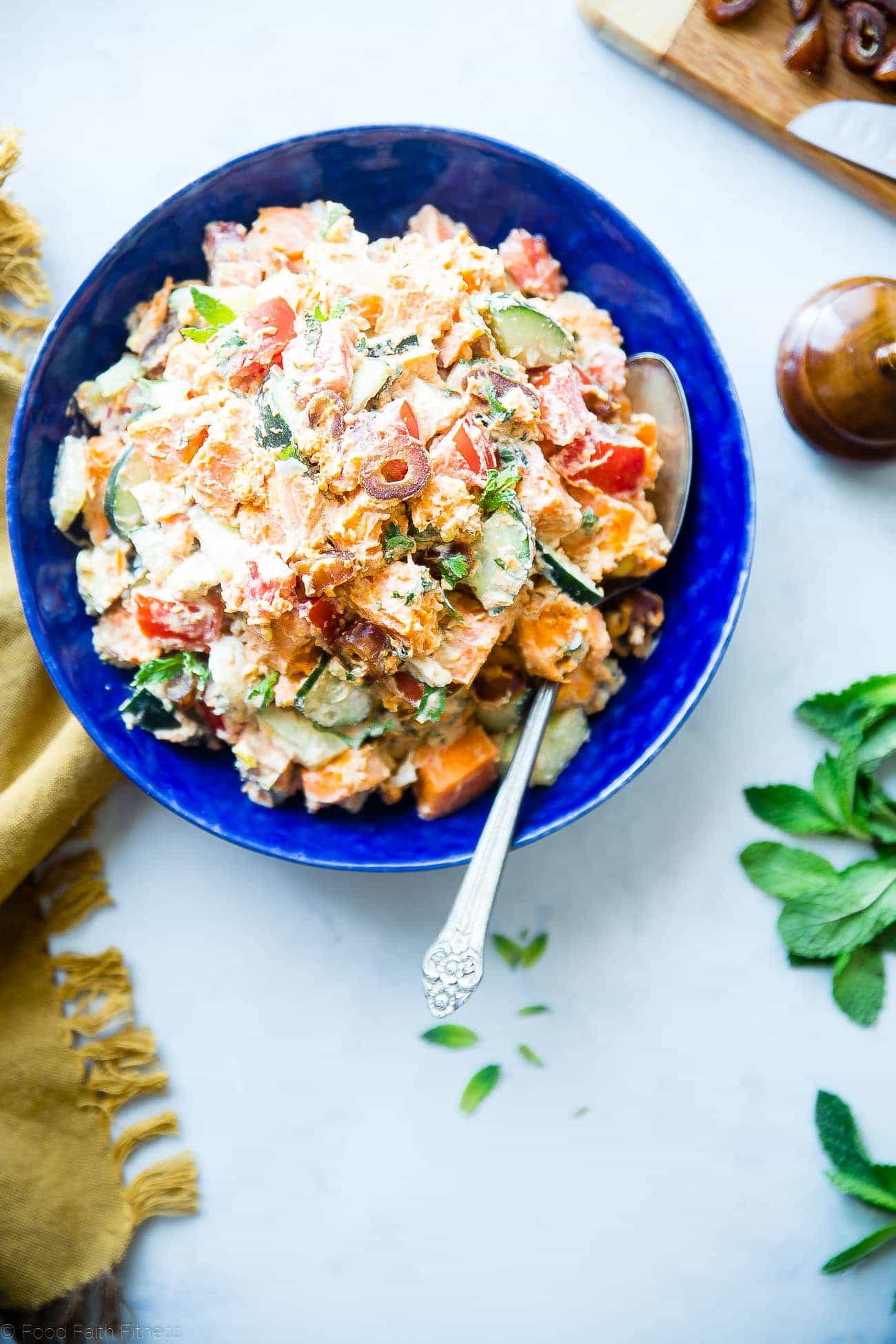Moroccan Sweet Potato Salad; Collection of 25 Amazing BBQ Side Dishes from around the Web; compiled by Jane Bonacci, The Heritage Cook 2023. 