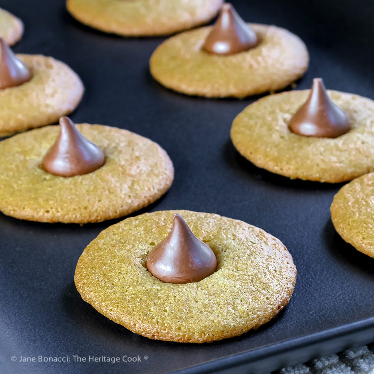 platter of finished cookies; Gluten Free Chocolate Kiss Cookies © 2018 Jane Bonacci, The Heritage Cook