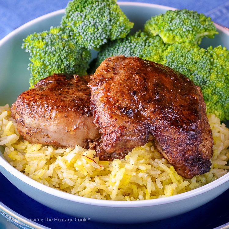 Gluten Free Mediterranean Chicken Dinner © 2018 Jane Bonacci, The Heritage Cook