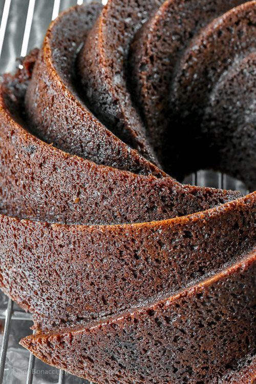 hot from the oven, unglazed Deep Chocolate Zebra Cake (Gluten-Free) © 2018 Jane Bonacci, The Heritage Cook