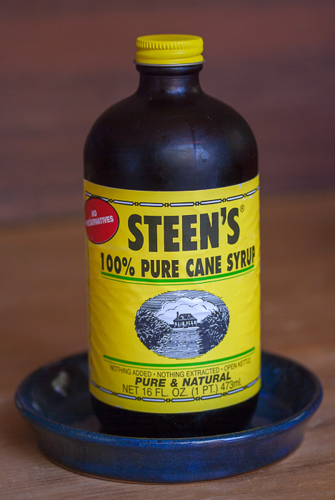 bottle of Steen's Cane Syrup; Grilled Crustless Bourbon Pecan Pies with Gluten Free Directions © 2018 Jane Bonacci, The Heritage Cook 