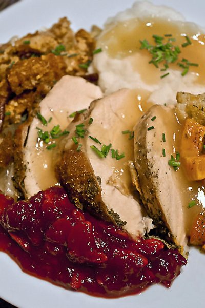Plate of Thanksgiving dinner; 15 Favorite Thanksgiving Recipes for 2018 © Jane Bonacci, The Heritage Cook