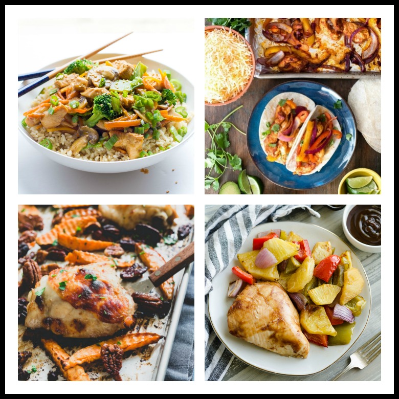 Collection of Healthy Chicken One Pot and Sheet Pan Dinners assembled by Jane Bonacci, The Heritage Cook 2019