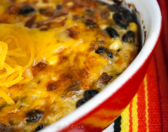 Cheesy Mexican Frittata © 2019 Jane Bonacci, The Heritage Cook