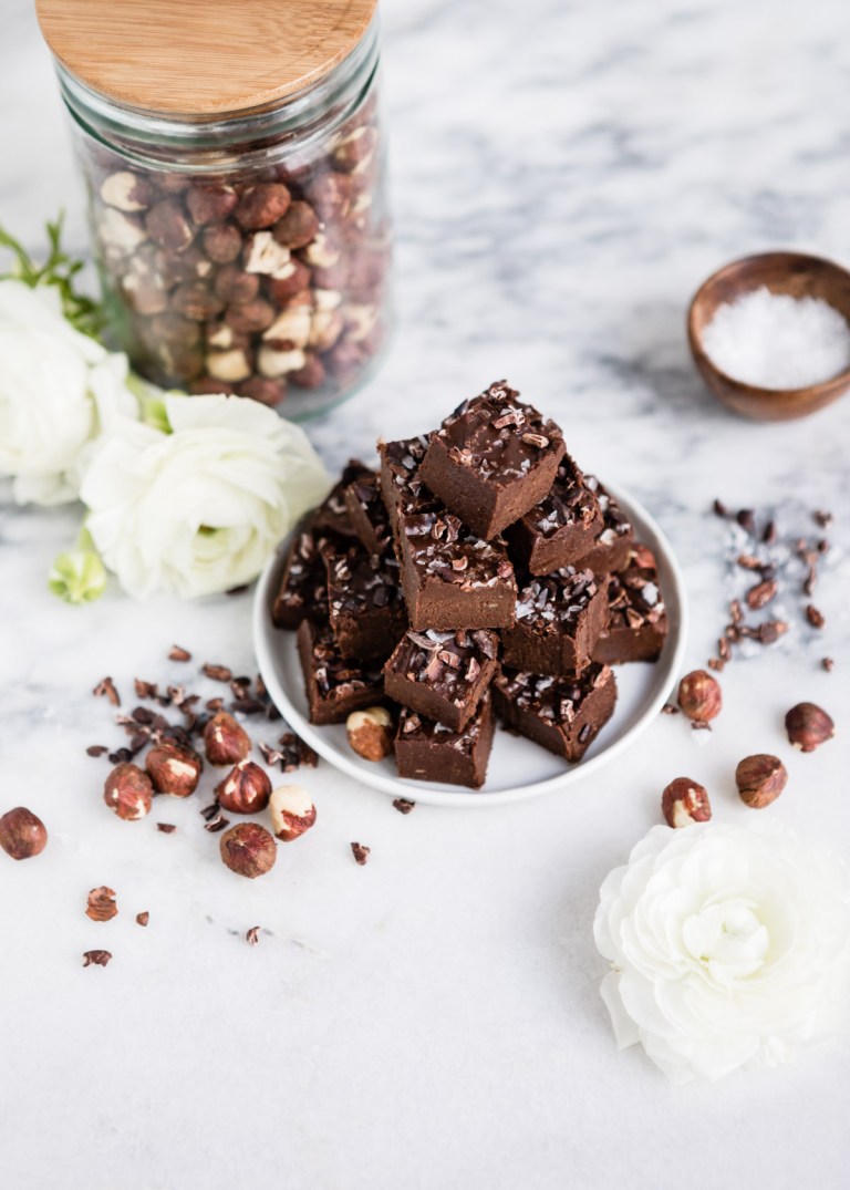 Vegan Chocolate Hazelnut Fudge; Top 7 Chocolate Fudge Recipes for Valentine's Day compiled by Jane Bonacci, The Heritage Cook 2019