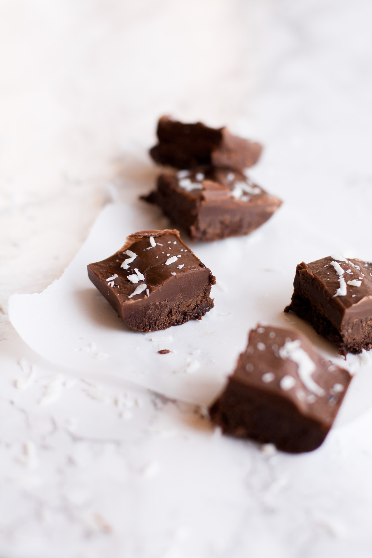 Dark Chocolate Coconut Oil Fudge; Top 7 Chocolate Fudge Recipes for Valentine's Day compiled by Jane Bonacci, The Heritage Cook 2019