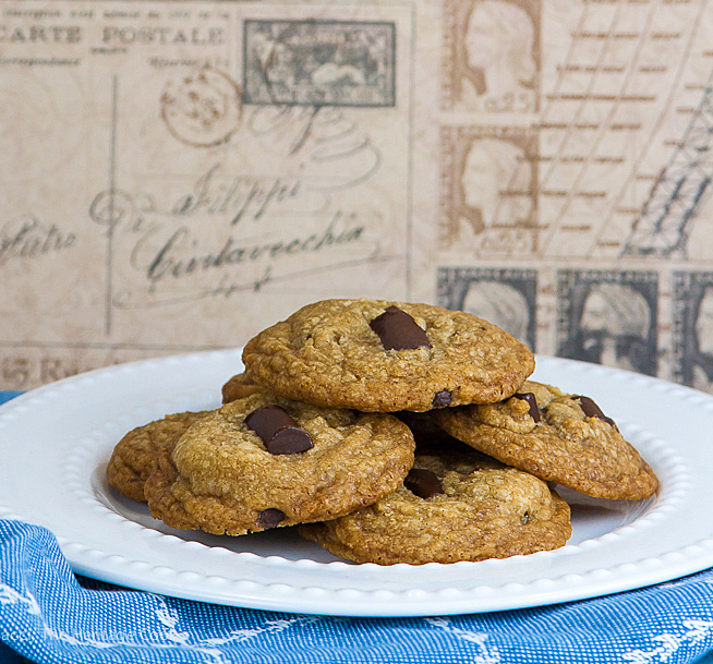 Gluten Free Chocolate Chunk Toffee Cookies © 2019 Jane Bonacci, The Heritage Cook