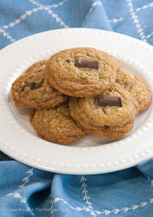 Gluten Free Chocolate Chunk Toffee Cookies © 2019 Jane Bonacci, The Heritage Cook