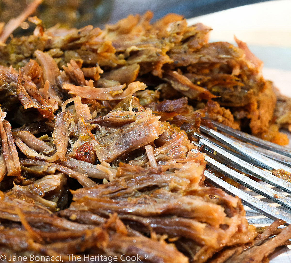 Shredded barbacoa beef ready for tacos