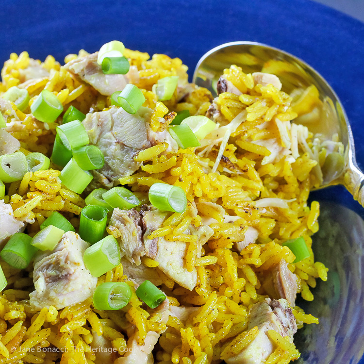 Easy Chicken and Rice Pilaf (Gluten Free) © 2019 Jane Bonacci, The Heritage Cook