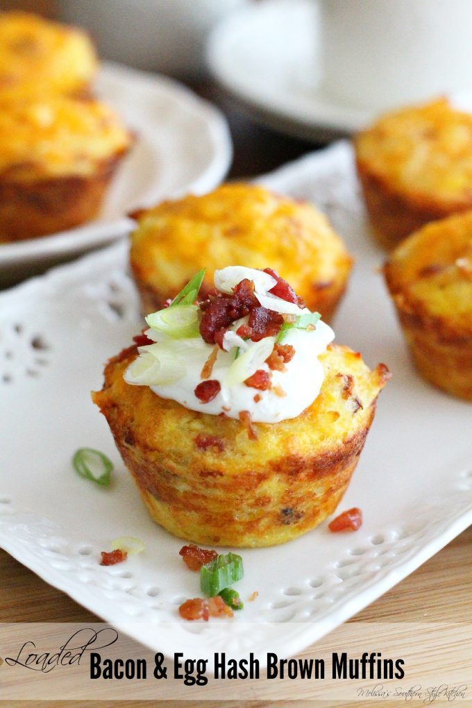 Loaded Bacon & Egg Hashbrown Muffins; Collection of 19 Delightful Brunch Potatoes Recipes compiled by Jane Bonacci, The Heritage Cook