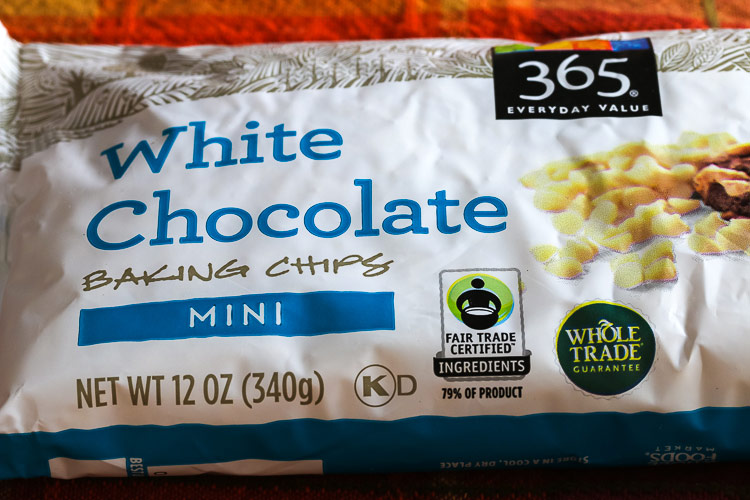 Mini white chocolate chips