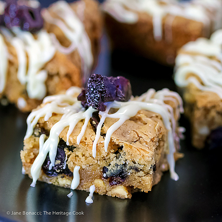 White Chocolate Cherry Blondies © 2019 Jane Bonacci, The Heritage Cook