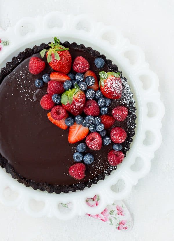 No Bake Chocolate Tart; Collection of 7 of the Best Chocolate Pies and Tarts; compiled by Jane Bonacci, The Heritage Cook