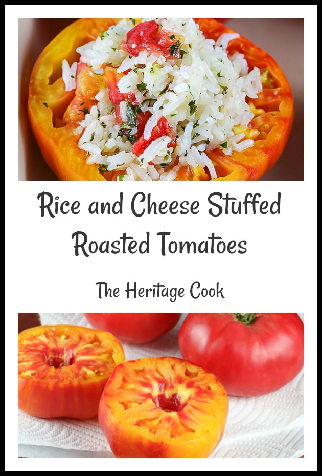Roasted Rice-Stuffed Tomatoes © 2019 Jane Bonacci, The Heritage Cook