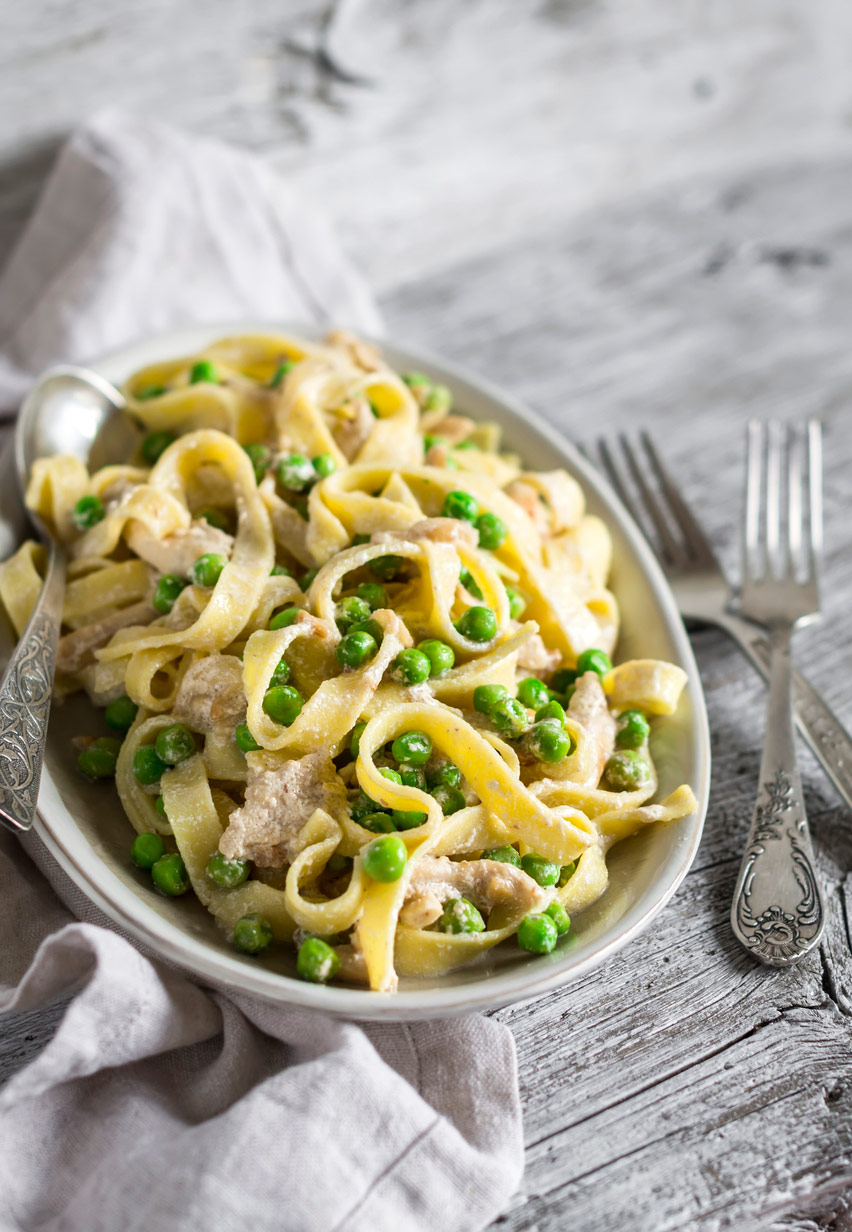 Lemon and Cream Chicken with Pasta 2019 compiled by Jane Bonacci, The Heritage Cook