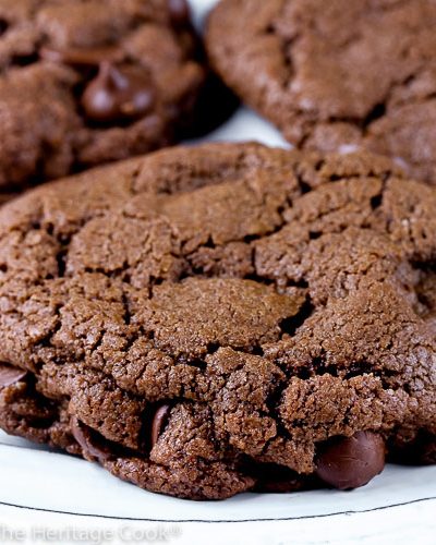 Double Chocolate Cookies from Dessert Cooking for Two cookbook © 2019 Jane Bonacci, The Heritage Cook