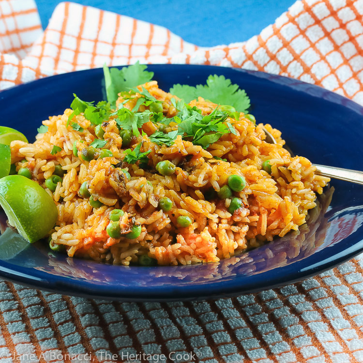 Easy Restaurant Style Mexican Rice © 2019 Jane Bonacci, The Heritage Cook