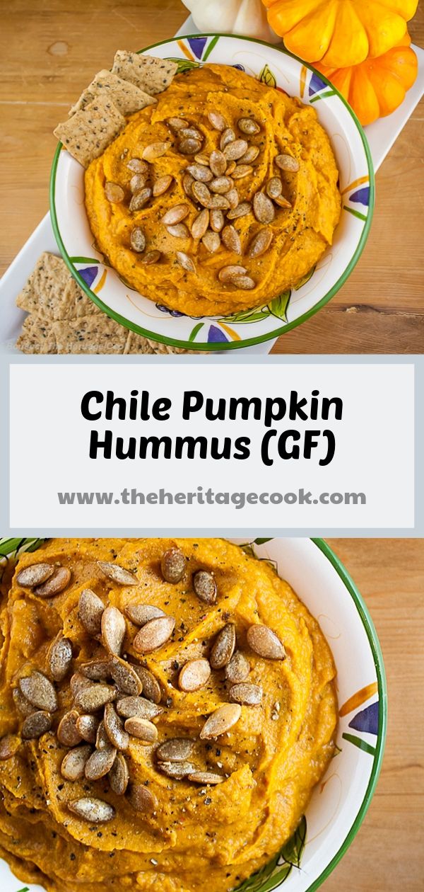 Chile Pumpkin Hummus © 2019 Jane Bonacci, The Heritage Cook