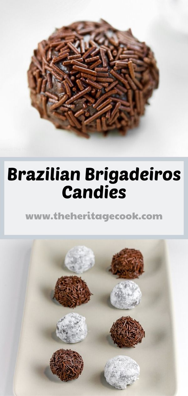 Brigadeiros - Brazilian Chocolate Candies covered in Jimmies © 2019 Jane Bonacci, The Heritage Cook