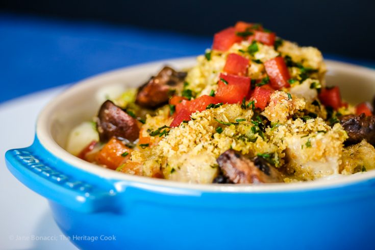 Basil Chicken Tetrazzini Casserole Gluten Free; © 2016 Jane Bonacci, The Heritage Cook