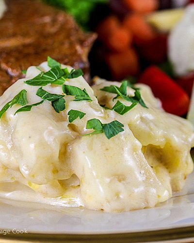 Creamiest Cheesy Potatoes au Gratin; © 2019 Jane Bonacci, The Heritage Cook
