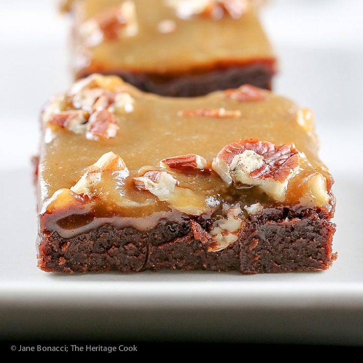 Top 20 Chocolate Recipes of 2020 Jane Bonacci, The Heritage CookDark Chocolate Brownies with Pecans and Caramel © 2020 Jane Bonacci, The Heritage Cook