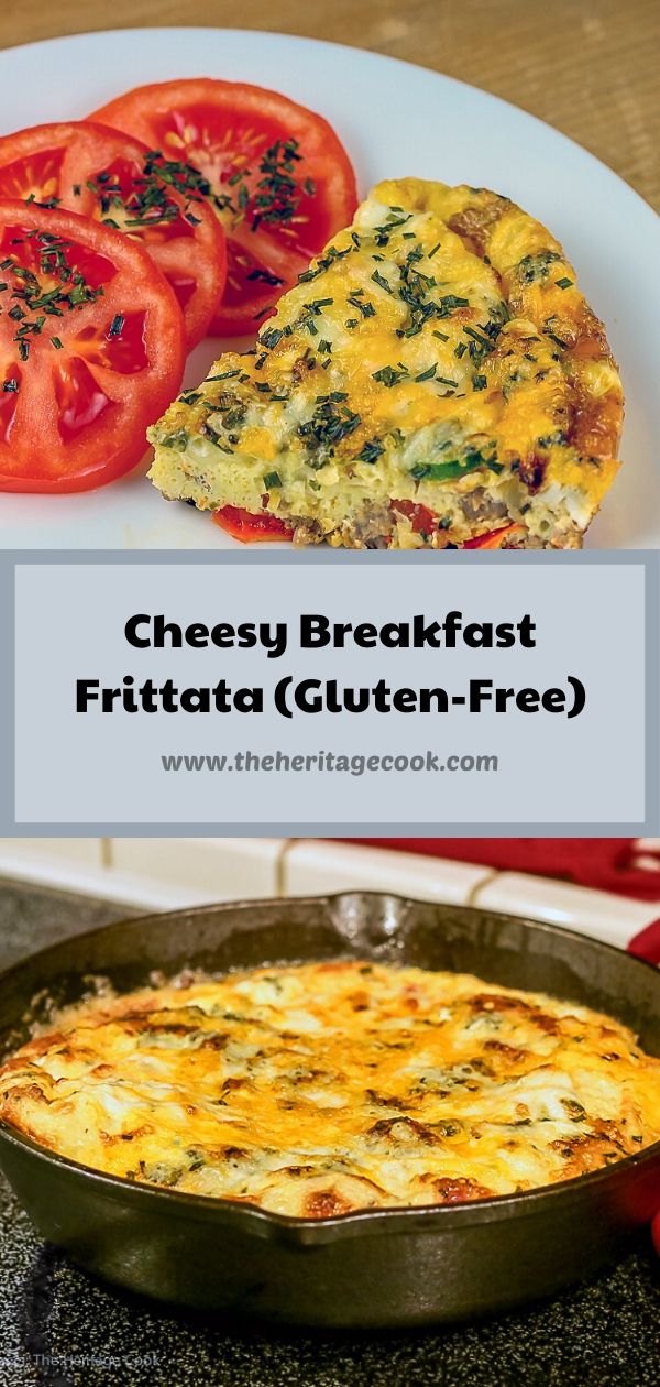 Cheesy Breakfast Frittata with fresh herbs; © 2020 Jane Bonacci, The Heritage Cook