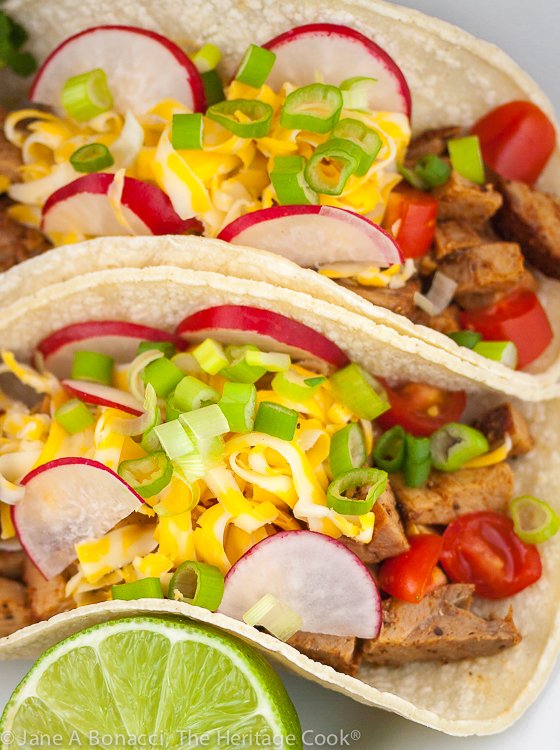 Carne Asada Street Tacos (Gluten Free) © 2020 Jane Bonacci, The Heritage Cook