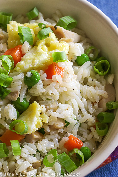 Riz frit au poulet (sans gluten) © 2020 Jane Bonacci, The Heritage Cook