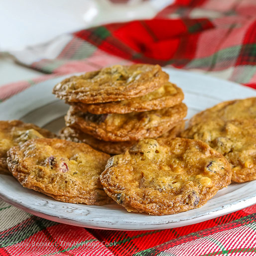 Gluten Free Cranberry White Chocolate Chip Cookies; © 2020 Jane Bonacci, The Heritage Cook