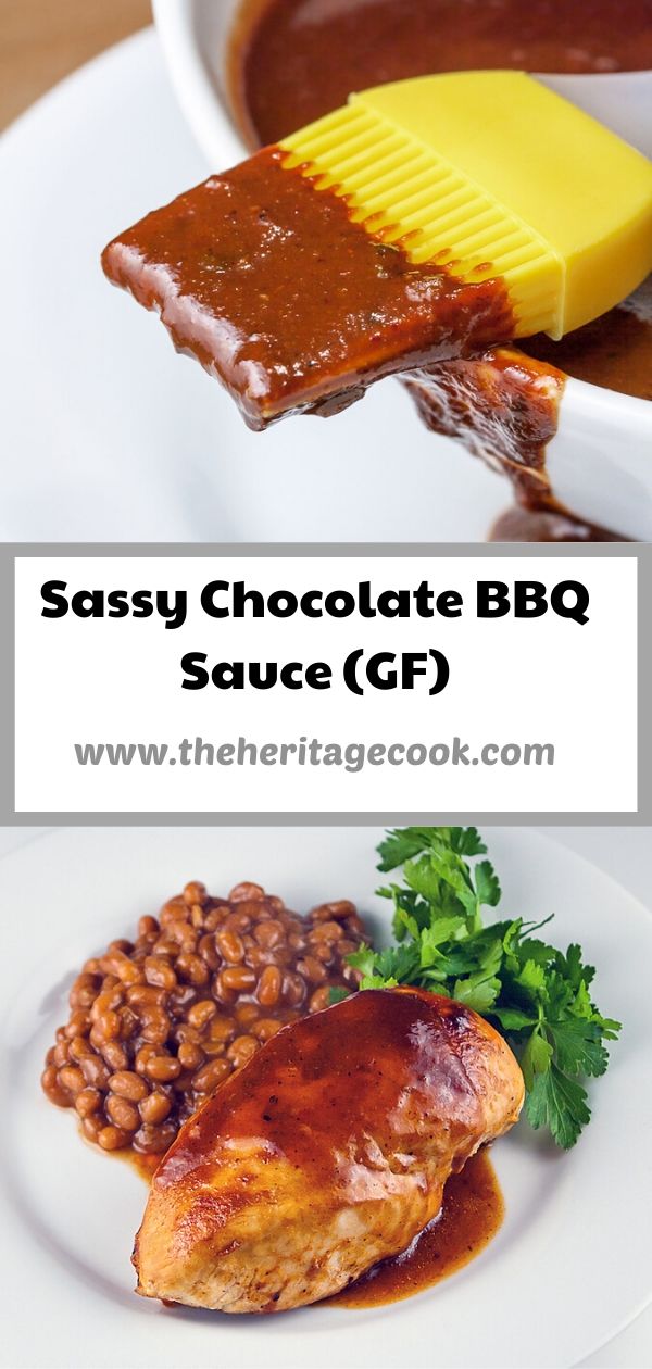 Sassy Chocolate BBQ Sauce; 2020 Jane Bonacci, The Heritage Cook
