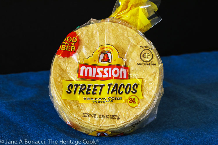 Mission Street Corn Tacos (GF); Easy Beef Enchilada Casserole © 2020 Jane Bonacci, The Heritage Cook