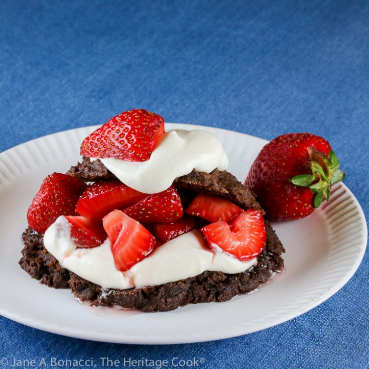Berry and Chocolate Shortcakes (Gluten Free) © 2020 Jane Bonacci, The Heritage Cook