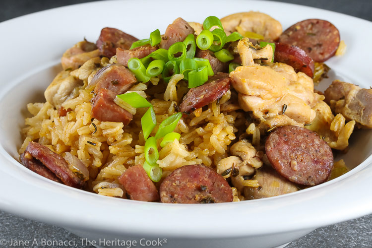 Easy New Orleans Jambalaya © 2021 Jane Bonacci, The Heritage Cook