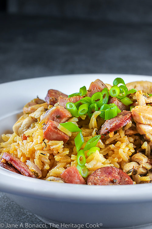 Easy New Orleans Jambalaya © 2021 Jane Bonacci, The Heritage Cook