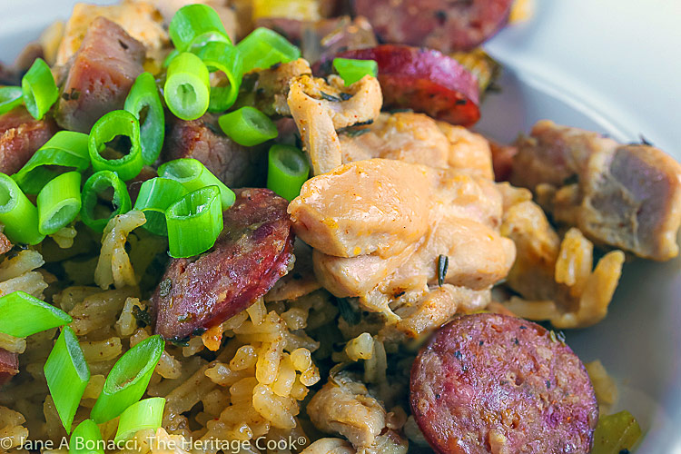 Easy New Orleans Jambalaya © 2021 Jane Bonacci, The Heritage Cook