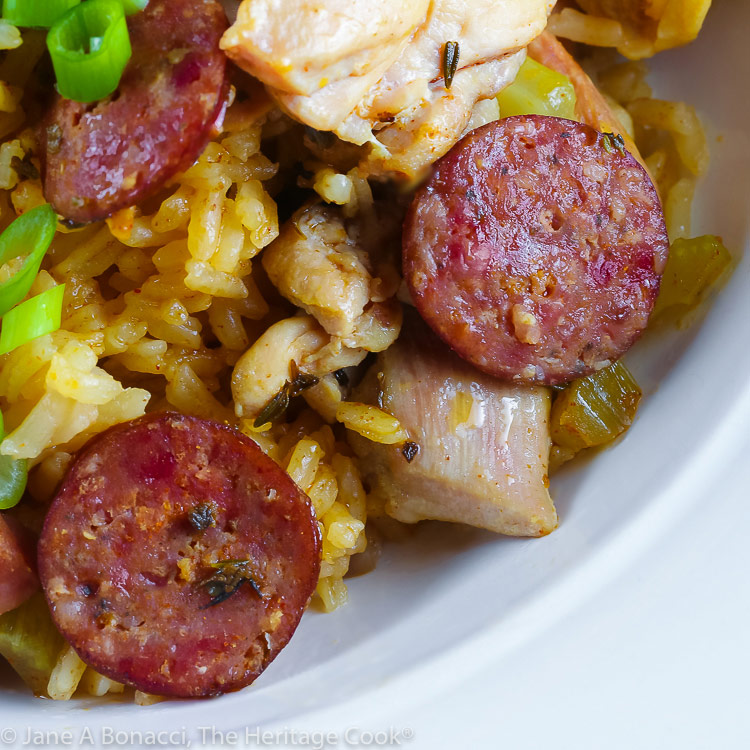 Easy New Orleans Jambalaya © 2021 Jane Bonacci, The Heritage Cook