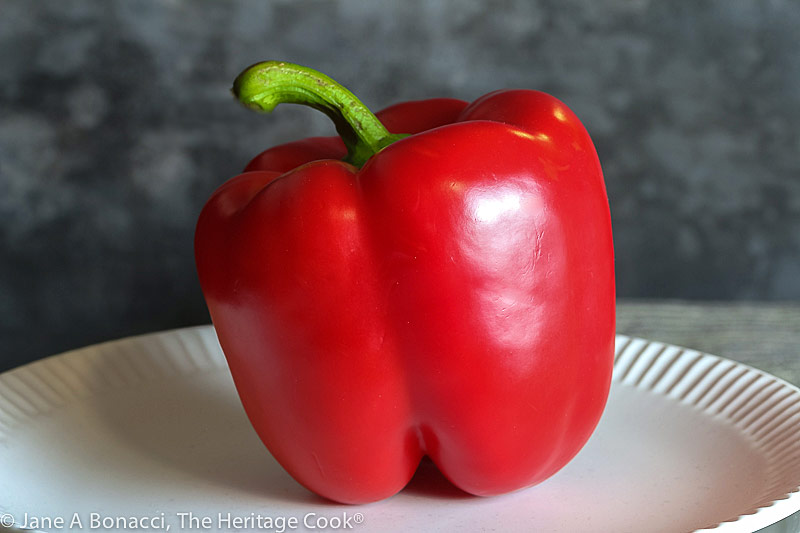 Isn't this red bell pepper beautiful - bright red and blemish free