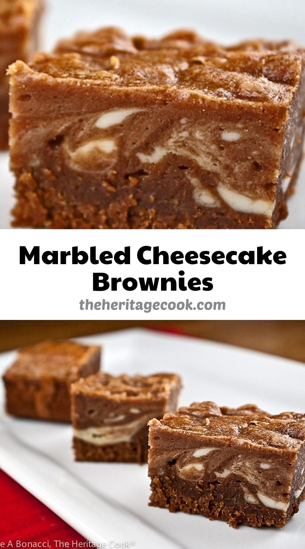 Marbled Cheesecake Brownies (GF) © 2021 Jane Bonacci, The Heritage Cook