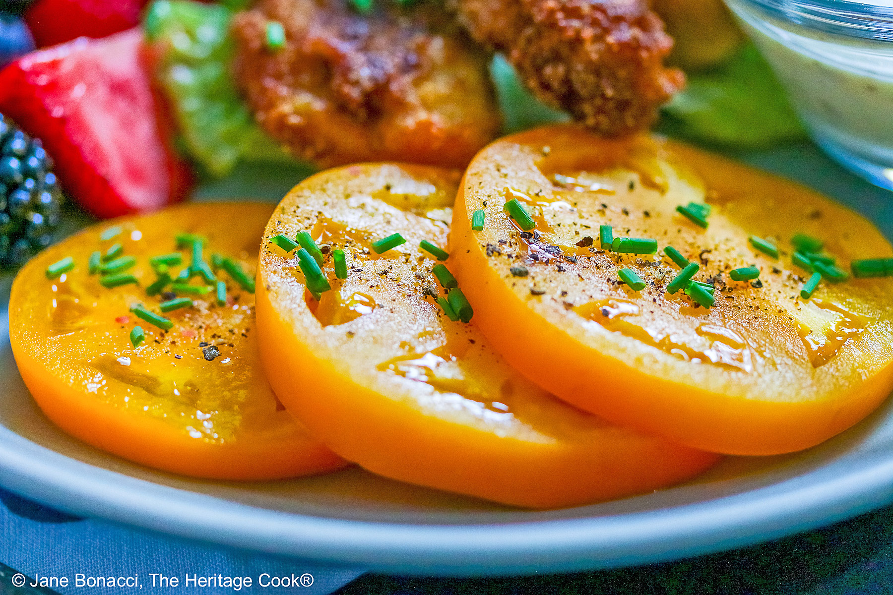 Pick your favorite side vegetables to go with the chicken fingers. 
