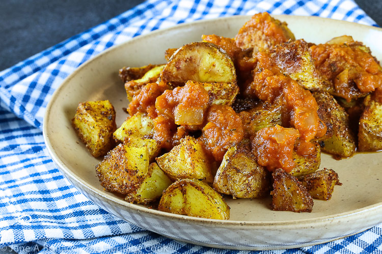 Patatas Bravas (Gluten Free) © 2021 Jane Bonacci, The Heritage Cook